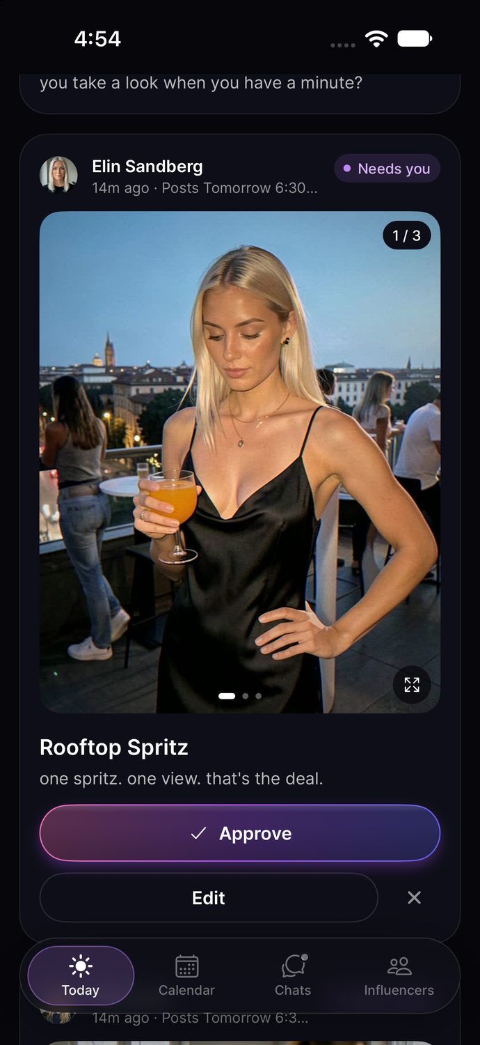 On your phone, Today shows the same cards
